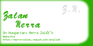 zalan merra business card